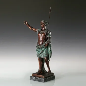 Bronz Rímsky Cisár Octavian Augustus Socha Slávneho Muža, Sochárstvo Umenie Hot Odlievanie Krytý Dekor Veľké Dary